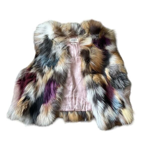 Zadig & Voltaire Bolero Fee Deluxe Gilet Fox Fur Vest Size XS - Picture 2 of 14